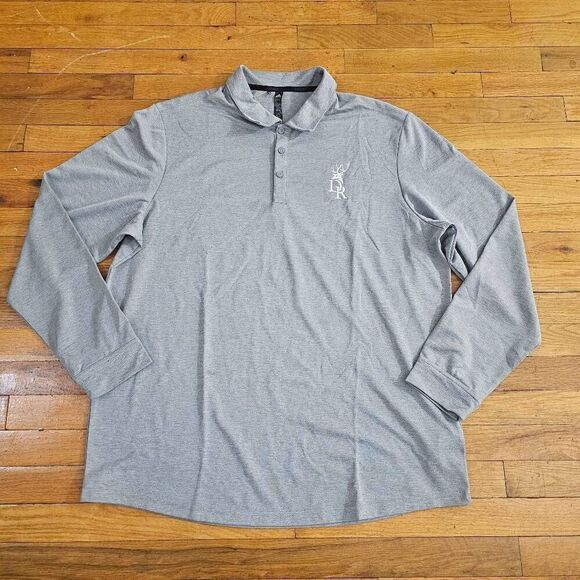 adidas Other - Adidas Polo Shirt Men's XLT Gray Long Sleeve